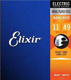 elixir סט מיתרים לחשמלית ELIXIR NANOWEB 0.11