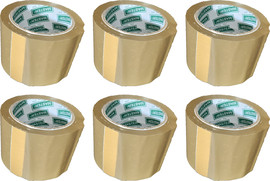 Cortico 6 גלילי דבק | סרט דבק PVC - גליל בצבע חום אורך 60 מטר - 6 יח'
