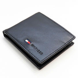 TOMMY HILFIGER ארנק עור לגבר עם תא למטבעות