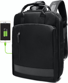 Camel Mountain תיק גב The Ocean Pro 35L למחשב 16 אינץ' עם יציאת USB מבית כאמל מאונטין - שחור