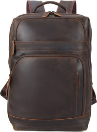 Camel Mountain תיק גב Ultrynox Exclusive 35L למחשב 16 אינץ' מעור אמיתי מבית כאמל מאונטין - חום כהה