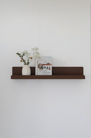 COLLECTIE CLEAN מדף מתכת מעוצב רב־שימושי בצבע חלודה ברוחב של 75 ס"מ