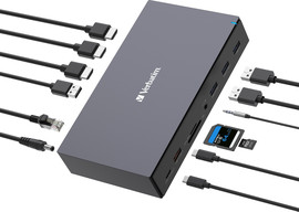 Verbatim תחנת עגינה Verbatim USB-C Pro Docking Station 17 Port