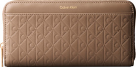 CK EMBLEM AOP EMBOSSED LONG WALLET
