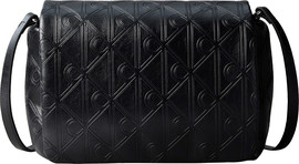 CK EMBLEM AOP PUFFER FLAP CROSSBODY