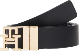 TOMMY HILFIGER חגורה דמוי עור מבית TOMMY דגם TOM-AW0AW18019-BDS-80