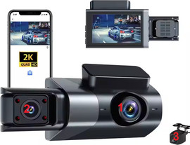 Gti מצלמת דרך 360 אלחוטית לרכב ו- 3 עדשות לכיסוי מלא - FR PRO כולל צילום בחניה