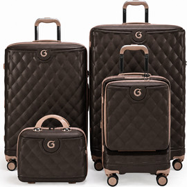 Goby London סט מזוודות קשיחות מתרחבות 29"+25"+20" + תיק איפור תואם, טרולי עם תא ללפטופ ושקע USB מבית החברה האנגלית Goby London דגם OCEAN ROYALE
