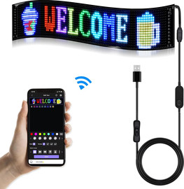 Gti שלט לד גמיש חכם – Smart RGB LED Sign עם שליטה מלאה מהסמארטפון