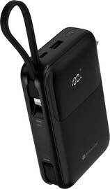 Miracase סוללת טעינה 2 כבלים מובנים גב + צג 10000mAh שחור Miracase