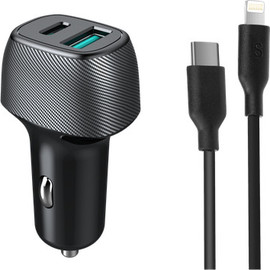 Silver Line מטען לרכב מהיר QC18W+PD25W+כבל Miracase IPHONE to C