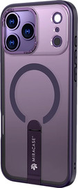 Miracase כיסוי לטלפון סלולרי iPhone 17 Pro Max MIRASTAND סגול