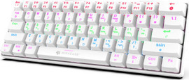 Miracase מקלדת מכנית חוטית לבנה MMCK100 עם תאורת RGB מבית Miracase