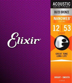 elixir מיתרים לאקוסטית ELIXIR NANOWEB 0.12