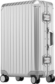 Camel Mountain Camel Mountain Premier Pro™ | מזוודת אלומיניום יוקרתית - כסף (29 אינץ)