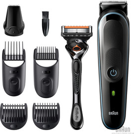 BRAUN מכונת לעיצוב זקן ותספורת ראש בראון BRAUN MGK3345