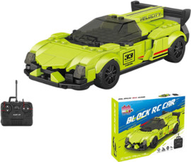 Aya Baby מכונית ספורט להרכבה 178 חלקים עם שלט נטען COME ALIVE BLOCK RC CAR