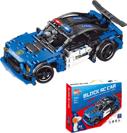Came alive מכונית משטרה להרכבה 404 חלקים עם שלט רחוק COME ALIVE BLOCK RC CAR