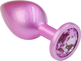 TOYBOX פלאג מתכת פנינה ורודה יהלום ורוד בייבי בינוני / 35 ממ