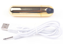 TOY BOX TOYS ויברטור בולט נטען USB זהב