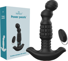 TOYBOX מעסה ערמונית רוטט ומסתובב Power pearls