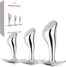TOYBOX סט 3 פלאגים ממתכת Platinum Touch