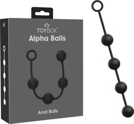 TOYBOX שרשרת כדורים אנאליים בינוניים Alpha Balls