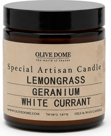 TOYBOX נר עיסוי בניחוח | Lemongrass Geranium & White Currant