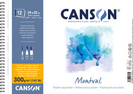 Canson כנסון בלוק ספירלה מונוול אקוורל 24X32 ס"מ 12 דפים 300 גרם כבישה קרה (5)