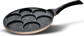Food Appeal מחבת פנקייק 26 ס”מ 7 שקעים BLACK MARBLE קרם מבית Food appeal