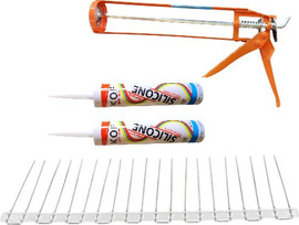 Cortico 75 דוקרנים לפאנל סולרי להרחקת יונים כולל 2 יח' סיליקון ואקדח תואם במתנה
