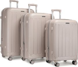 Camel Mountain Camel Mountain® Infinity Set Of Three 20 Inch 24 Inch and 28 Inch סט מזוודות - קרמי שנהב
