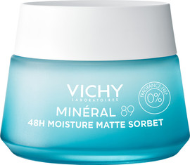 VICHY מינרל 89 קרם לחות לפנים במרקם ג'ל סורבה למראה מאט
