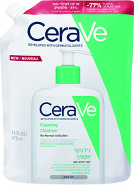 CERAVE אריזת מילוי ג'ל מקציף לניקוי העור רגיל-שמן