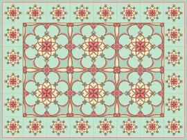 Tiva Design פלייסמט מבודד חום ירקרק רומנטי 33/43 סמ מבית TIVA DESIGN