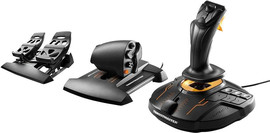 Thrustmaster בקר טיסה + מצערת + דוושות Thrustmaster T-16000M FCS - צבע שחור