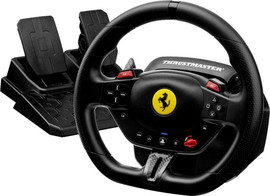 Thrustmaster סט הגה ודוושות לסימולטורי מרוצים דגם T98 Ferrari 296 GTS מבית Thrustmaster - מתאים ל-Xbox/PC