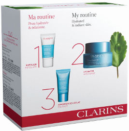 CLARINS HYDRA ESSENTIEL קיט קרם יום + סבון פילינג + מסכת לחות