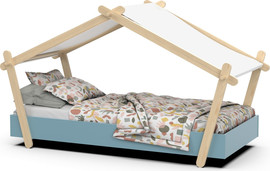 Bradex LODGE מיטת ילדים מעוצבת בצורת בית – כולל מזרן