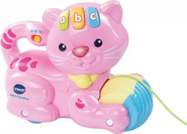 Vtech חתול משיכה מעודד הליכה - ורוד