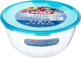 PYREX קערת זכוכית עם מכסה 2.3 ליטר Pyrex