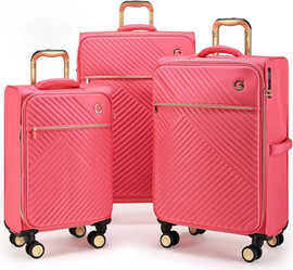 Goby London סט 3 מזוודות בד מתרחבות 29" 25" 20" ROYAL VOGUE מבית Goby London
