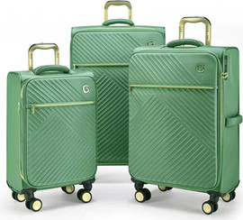 Goby London סט 3 מזוודות בד מתרחבות 29" 25" 20" ROYAL VOGUE מבית Goby London