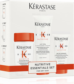KERASTASE NUTRITIVE סט שמפו + מרכך + מגן מפני חום