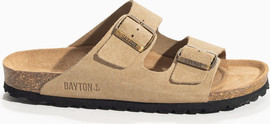 BAYTON כפכפי נשים עם 2 רצועות מעור זמש BAYTON TRACY