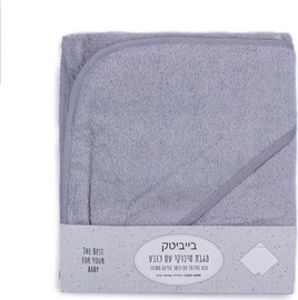 BabyTech מגבת חיבוקי לתינוק 100% כותנה מבית Baby Tech - צבע אפור