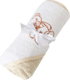 BabyTech מגבת קפוצ'ון לתינוק 100% כותנה מבית Baby Tech - צבע בז'