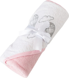 BabyTech מגבת קפוצ'ון לתינוק 100% כותנה מבית Baby Tech - צבע ורוד