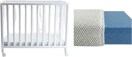 BabyTech באנדל עריסת פלסטיק + מזרן נושם מבית Baby Tech