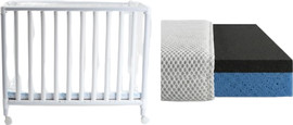 BabyTech באנדל עריסת פלסטיק + מזרן דאבל נושם מבית Baby Tech